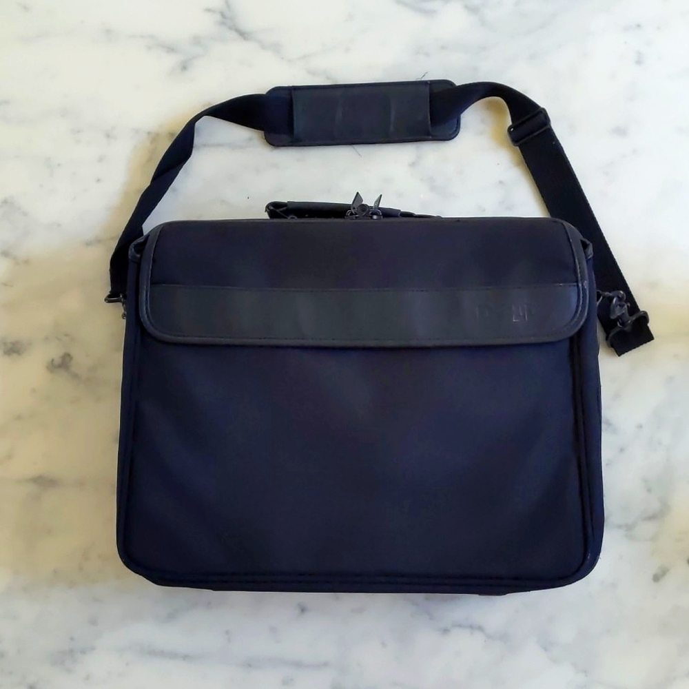 Dell Leather Trim/Handlers/Logo Multiple Layers Briefcase/Laptop Bag/Travel Bag.